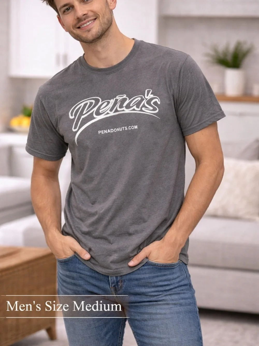 Men's Gray Logo T-Shirt MEDIUM